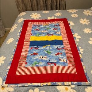 Vibrant Kids Airplane Blanket